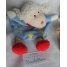 Zwei Schmusetücher/Handpuppe - Tessloff Schaf mit aufgestickten Sternchen und Beleduc Kuh mit aufgestickten Kleeblätter