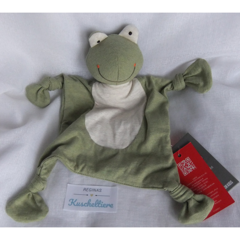 Sigikid - Schmusetuch - Frosch - grün meliert/beige meliert - ca. 25 cm lang