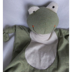 Sigikid - Schmusetuch - Frosch - grün meliert/beige meliert - ca. 25 cm lang