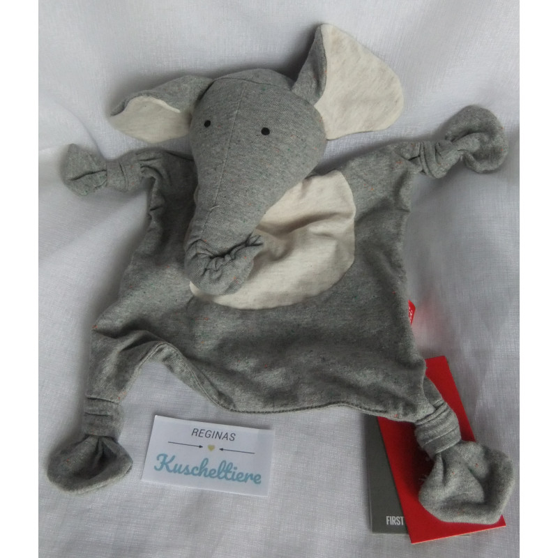 Sigikid - Schmusetuch - Elefant - grau meliert/beige meliert - ca. 25 cm lang