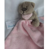 George Clothing - Schmusetuch - Bär braun mit Schnuffeltuch rosa