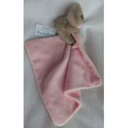 George Clothing - Schmusetuch - Bär braun mit Schnuffeltuch rosa