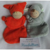 Schmusefreund - Schmusetücher - Wichtel rot und Wichtel grau - ca. 15 cm lang