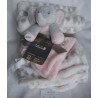 Blankets & Beyond - Set - Schmusetuch und Decke - Elefant rosa/weiß/grau