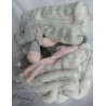 Blankets & Beyond - Set - Schmusetuch und Decke - Elefant rosa/weiß/grau