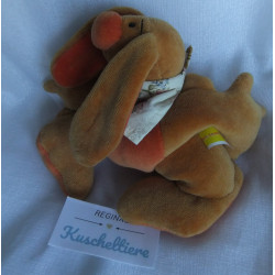 Bebe - Perlsacktier - Plüschtier - Hasenbommel mit Halstuch - Hase - orange/braun - ca. 20 cm groß - Schlenkerbeinchen