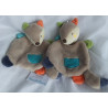 Pusblu - Schmusetuch Set - Fuchs - grau, blau, orange - ca. 24 cm lang
