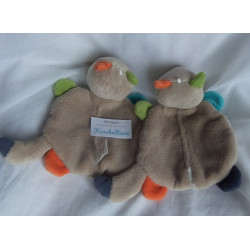 Pusblu - Schmusetuch Set - Fuchs - grau, blau, orange - ca. 24 cm lang