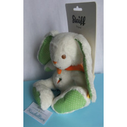 Steiff - Plüschtier - Hase Hannes weiß/grün mit Schal orange - ca. 22 cm groß - Schlenker