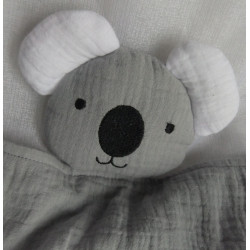 Binki - Schmusetuch - Baumwolle - Koala - grau, weiß - ca. 42 cm lang