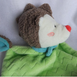 Babydream - Schmusetuch - Igel mit Fliege - grün/blau - ca. 25 cm lang