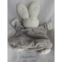 Maximo - Handpuppe - Hase grau/wollweiß mit Halstuch grau - Knistergeräusch - ca. 28 cm lang