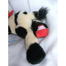 Sigikid - Plüschtier - Red Friends - Kuh beige/braun/schwarz mit rotem Halstuch und roter Pfote  - ca. 35 cm groß - liegend