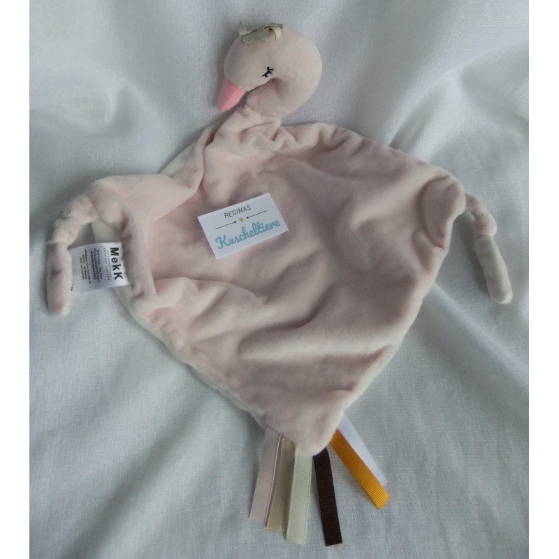 Tryco - Mekk - Schmusetuch - Schwan Ivy - rosa/creme - ca. 39 cm lang