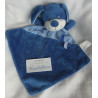 Nicotoy - Schmusetuch - Hund - blau/blau-weiß gestreift - ca. 30 cm lang