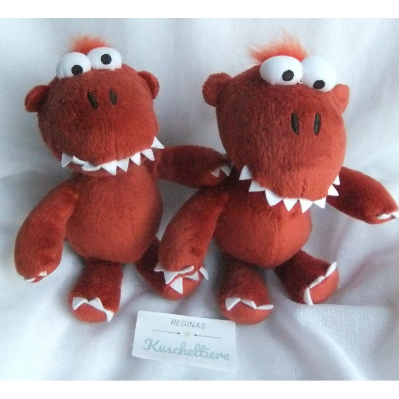 cbj Verlag - Plüschtiere - zwei Kokosnuss Fressdrache Oskar - ca. 18 cm groß - Schlenker