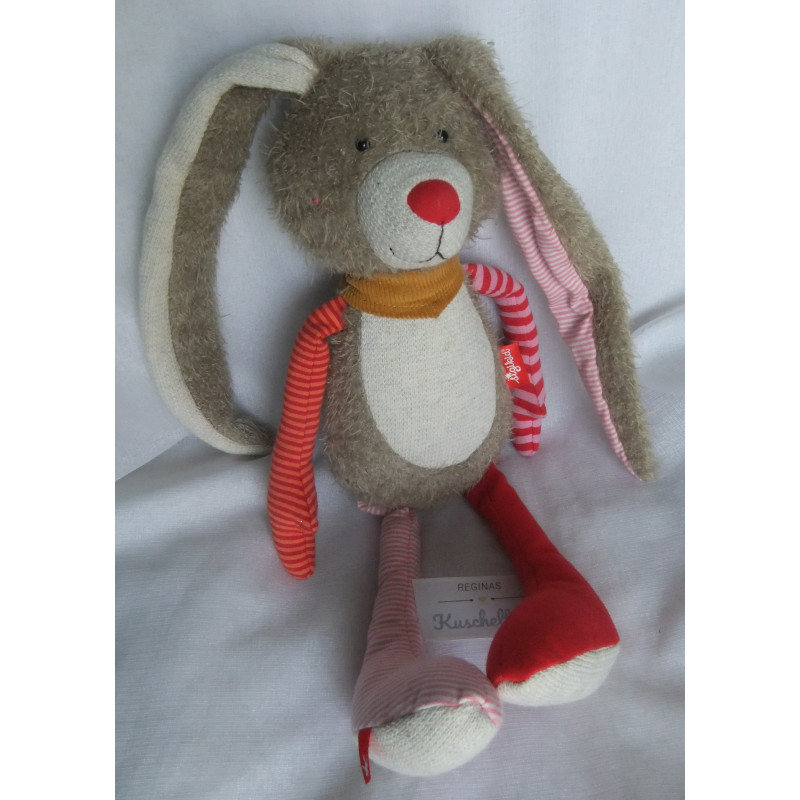 Sigikid - Kuscheltier Spielfigur - Patchwork Sweety Hase mit Halstuch - bunt - ca. 40 cm groß - Schlenker