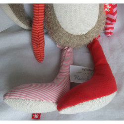 Sigikid - Kuscheltier Spielfigur - Patchwork Sweety Hase mit Halstuch - bunt - ca. 40 cm groß - Schlenker