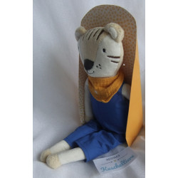 Maisons du Monde - Plüschtier - Tiger Rani mit Halstuch und Hose  -  ca. 40 cm groß - Schlenker