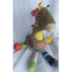 Sigikid - Plüschtier - Spieltier - Patchwork Sweety Giraffe mit bunten Kreisen - ca. 35 cm hoch und ca. 18 cm lang
