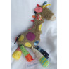 Sigikid - Plüschtier - Spieltier - Patchwork Sweety Giraffe mit bunten Kreisen - ca. 35 cm hoch und ca. 18 cm lang