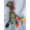 Sigikid - Plüschtier - Spieltier - Patchwork Sweety Giraffe mit bunten Kreisen - ca. 35 cm hoch und ca. 18 cm lang