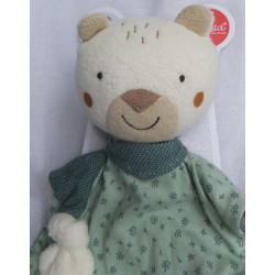 Sigikid - Schmusetuch - Bär Eisbär mit Halstuch - Grüntöne, creme, beige, braun - ca. 29 cm lang
