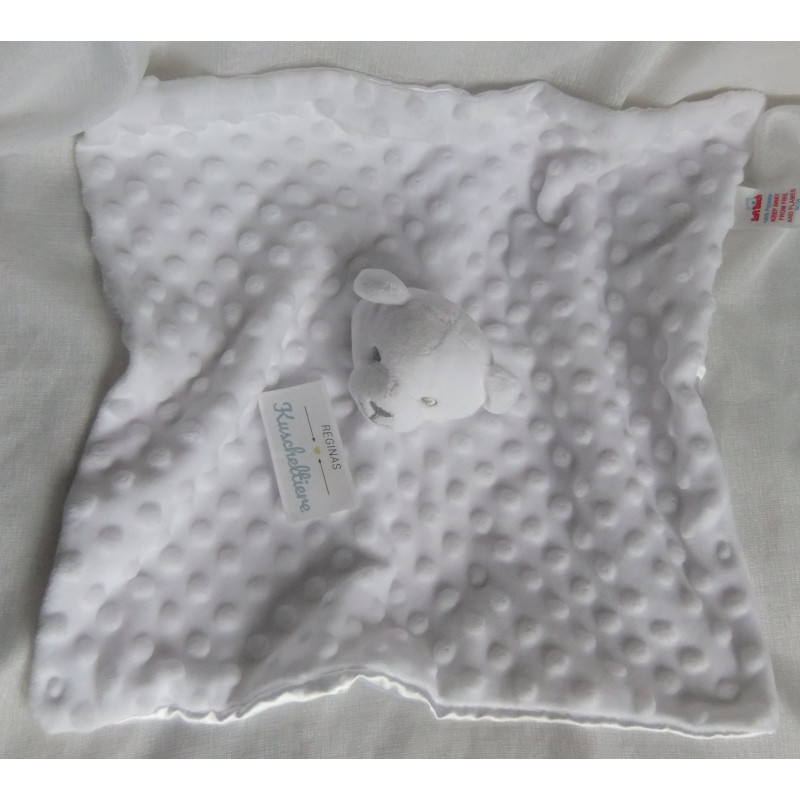 Tillfield - Soft Touch - Schmusetuch - Bär - weiß - ca. 34 cm x 34 cm groß