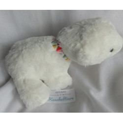 Pusblu - Plüschtier - Eisbär weiß mit buntem Schal - ca. 25 cm lang und ca. 17 cm hoch