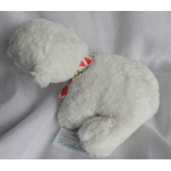 Pusblu - Plüschtier - Eisbär weiß mit buntem Schal - ca. 25 cm lang und ca. 17 cm hoch