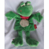 Sigikid - Schmusetuch/Handpuppe - Frosch grün, beige mit Halstuch rot mit Herzchen - ca. 32 cm lang - Schlenker