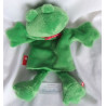 Sigikid - Schmusetuch/Handpuppe - Frosch grün, beige mit Halstuch rot mit Herzchen - ca. 32 cm lang - Schlenker