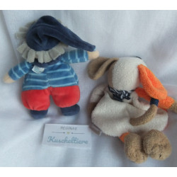 Sterntaler - Rasselgreifling kleine Nickipuppe und kleines Schnuffeltuch Hund mit Rasselgeräusch