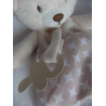 Pepco - Schmusetuch - Bär mit Schnullerband und Bauchtäschchen - creme, braun - ca. 20 cm lang