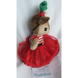 H&M - Plüschtier - Reh Rehkitz mit Nikolauskleidchen und Mütze - ca. 24 cm groß - Schlenker