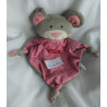Esprit - Schmusetuch - Bär grau, rosa mit Streifen und Herzchen - ca. 35 cm lang