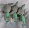 Pusblu -  Drei Stabquietschen Greiflinge - Esel - türkis, grau - ca. 14 cm groß