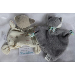 Zwei Schmusetücher - Sterntaler Schmusetuch Waldis Fuchs Filou und Baby Club Schmusetuch Katze - Rasselgeräusch