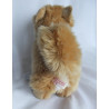 Teddy Hermann - Plüschtier - Hund Zwergspitz - braun, weiß - ca. 20 cm hoch und ca. 22 cm lang - stehend