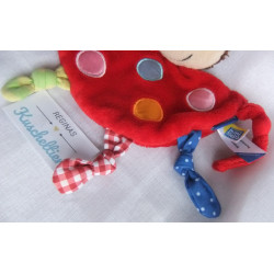 Ravensburger - MiniSteps - Schmusetuch - Käfer/Schmetterling mit Schnullerband - rot - ca. 18 cm lang