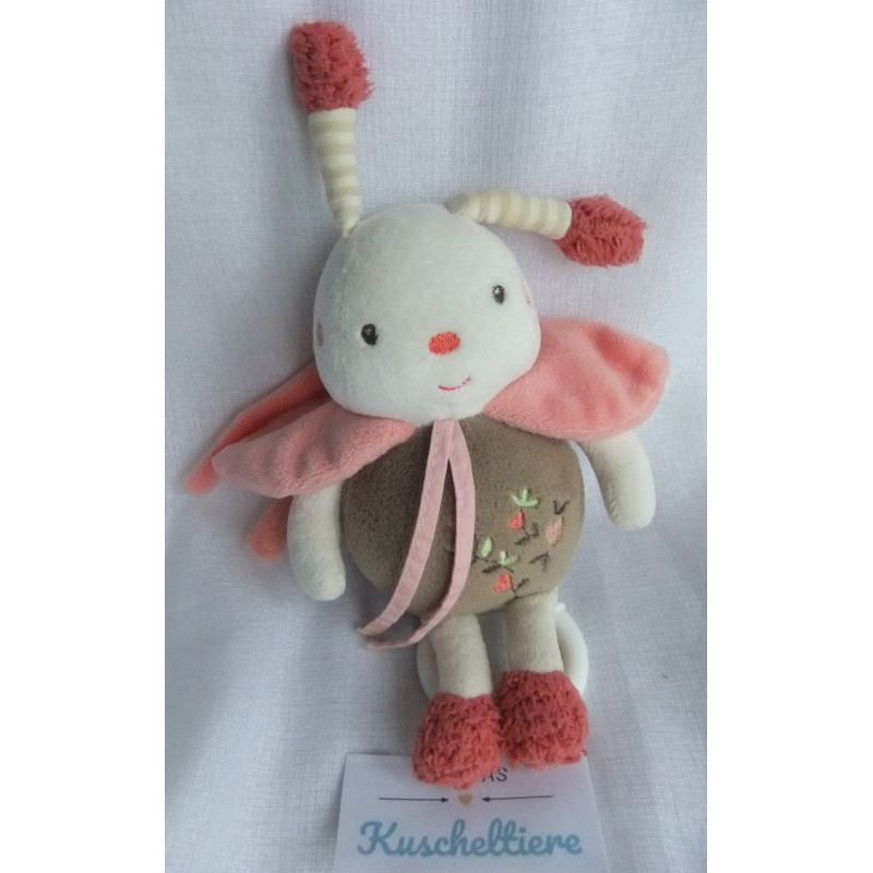 Pusblu - Spieluhr - Käfer mit kleiner Stickerei - Melodie: Weißt du wieviel Sternlein stehen.. - ca. 19 cm groß - Schlenker