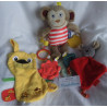 Lupilu Spieltier Activity Affe, Sigikid Minischmusetuch Maus und Label Label Schmusetuch Bär