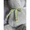 Morgenroth - Spieltier - Plüschtier - Elefant grau mit karierter Schleife - ca. 40 cm groß - Schlenker