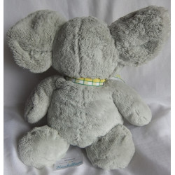 Morgenroth - Spieltier - Plüschtier - Elefant grau mit karierter Schleife - ca. 40 cm groß - Schlenker