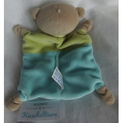 Beauty Baby - Schmusetuch - Bär - hellblau,lindgrün - mit Rasselgeräusch - ca. 23 cm lang