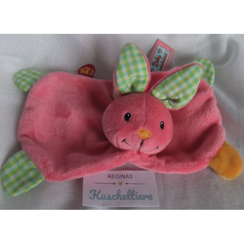 Baby Kuschelwuschel - Schmusetuch - Hase - rosa - ca. 12 cm lang und ca. 20 cm breit