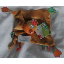Dushi - Schmusetuch - Ente Dunk mit Rasselgeräusch - ca. 23 cm x 23 cm groß
