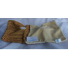 Babylove - zwei Schmusetücher - Affe braun/braun-ocker gestreift und Bär beige, hellbraun mit Honigtöpchen