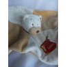Babylove - zwei Schmusetücher - Affe braun/braun-ocker gestreift und Bär beige, hellbraun mit Honigtöpchen