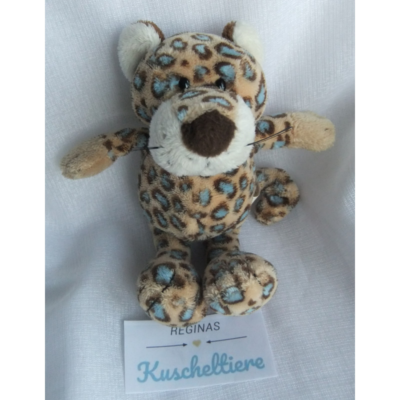 Nici - Plüschtier - Wild Friends - Leopard braun mit türkisen Punkten - ca. 15 cm groß - Schlenker